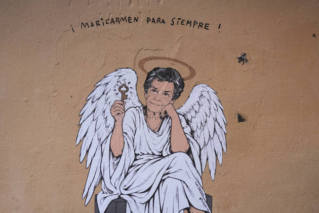 Maricarmen Forever, the new work by street artist TVBoy in Barcelona The work Maricarmen Forever by street artist TVBoy, as of October 9, 2026, in Barcelona, Catalonia, Spain. Street artist TVBoy has depicted Maricarmen with angel wings and a key in her hand, paying tribute to the elderly woman who was evicted from her apartment a few weeks ago following her death, with the phrase Maricarmen Forever OCTOBER 9, 2026 Barcelona Catalonia Barcelona Catalonia Spain  Copyright: xDavidxZorrakinox 7831536