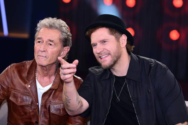 Peter Maffay and Johannes Oerding during the NDR Talk Show on October 9, 2026 at NDR Studio Lokstedt in Hamburg, Germany NDR Talk Show in Hamburg, Germany