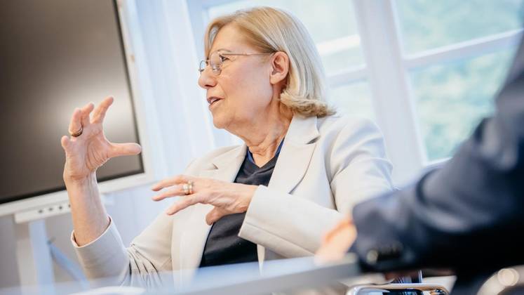 Krupp-Stiftungschefin Ursula Gather im Interview. Lange Zeit hat sich Ursula Gather, die Chefin der Krupp-Stiftung, nicht mehr zum Konzern Thyssenkrupp geäußert. Jetzt spricht sie im exklusiven Interview. Am 09.10.2026 in Essen ** NUR FÜR REDAKTIONELLE ZWECKE ** EDITORIAL USE ONLY **<p>Krupp-Stiftungschefin Ursula Gather im Interview. Lange Zeit hat sich Ursula Gather, die Chefin der Krupp-Stiftung, nicht mehr zum Konzern Thyssenkrupp geäußert. Jetzt spricht sie im exklusiven Interview. Am 09.10.2026 in Essen Copyright: ChristophxJendral