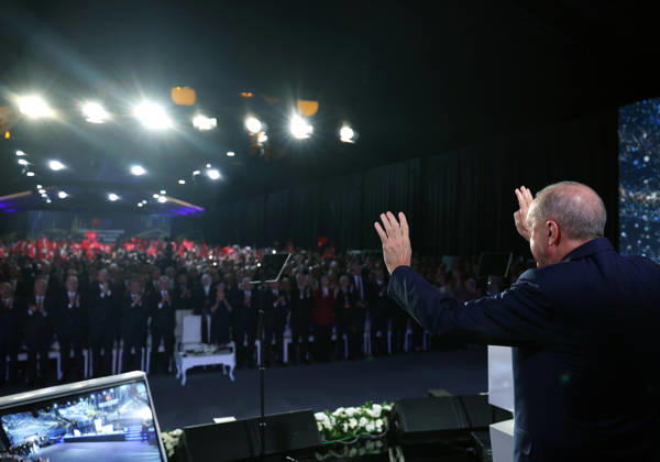 Turkish President Recep Tayyip Erdogan KIRKLARELI, TURKIYE - OCTOBER 9: (----EDITORIAL USE ONLY - MANDATORY CREDIT - TURKISH PRESIDENCY MURAT KULA HANDOUT - NO MARKETING NO ADVERTISING CAMPAIGNS - DISTRIBUTED AS A SERVICE TO CLIENTS----) Turkish President Recep Tayyip Erdogan makes a speech as he attends the Cerkezkoy-Kapikule High-Speed Railway Line Opening Ceremony in Kirklareli, Turkiye on October 9, 2026. Turkish Presidency Murat Kula Handout Anadolu Kirklareli Turkey. Editorial use only. Please get in touch for any other usage.  Copyright: x2026xAnadoluxTurkishxxPresidencyx xMuratxKulax xHandoutx
