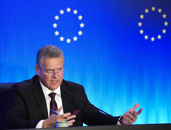 European commissioner for trade European Commissioner for Trade and Economic Security Maros Sefcovic holds a press conference in Beijing on Oct. 9, 2026.  A14AA0005630544P