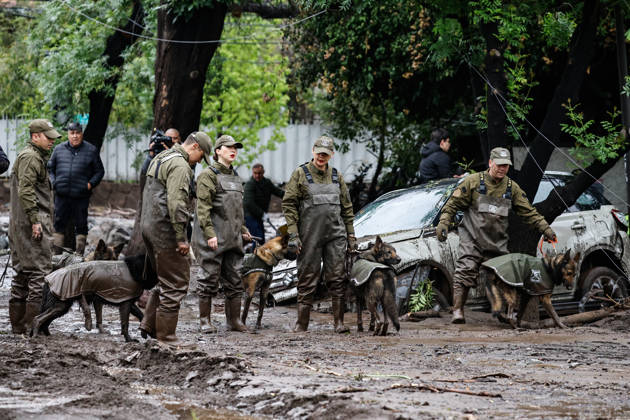 Santiago, October 9, 2026: Consequences of a mudslide that affected the area from San Carlos de Apoquindo to Los Dominicos in the municipality of Las Condes, causing widespread damage and sweeping away vehicles and people. Diego Martin Aton, Chile, Aton 1198136 jpeg  Copyright: DIEGOxMARTIN ATONxCHILE