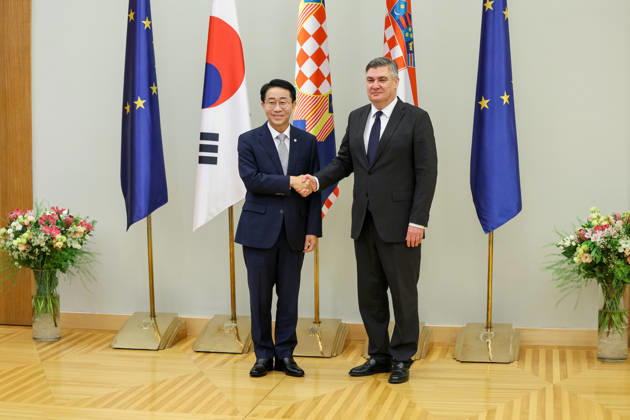 Croatian President Milanovic hosts South Korean parliament speaker Croatian President Zoran Milanovic hosted Cho Jeong-sik, Speaker of the National Assembly of the Republic of Korea, in Zagreb, Croatia on October 9, 2026.  MatijaxHabljak PIXSELL