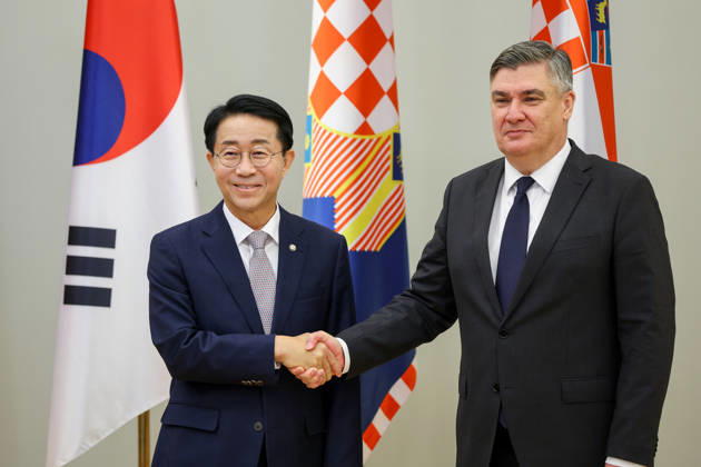 Croatian President Milanovic hosts South Korean parliament speaker Croatian President Zoran Milanovic hosted Cho Jeong-sik, Speaker of the National Assembly of the Republic of Korea, in Zagreb, Croatia on October 9, 2026.  MatijaxHabljak PIXSELL