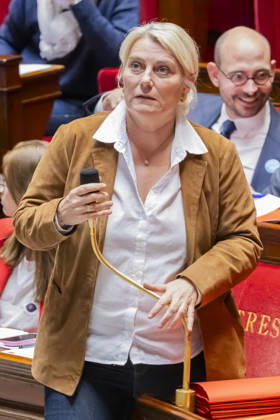 Paris, France le 9 Octobre, 2026 - Examen en seance a l assemblee nationale de la proposition de loi apportant une reponse integrale au phenomene des violences sexuelles et sexistes contre les femmes et les enfants - Stephanie Rist POLITIQUE, ASSEMBLEE NATIONALE, EXAMEN DE LOI, LEGISLATIF, LOI INTEGRALE, VIOLENCES SEXUELLES  Copyright: xVincentxIsorex