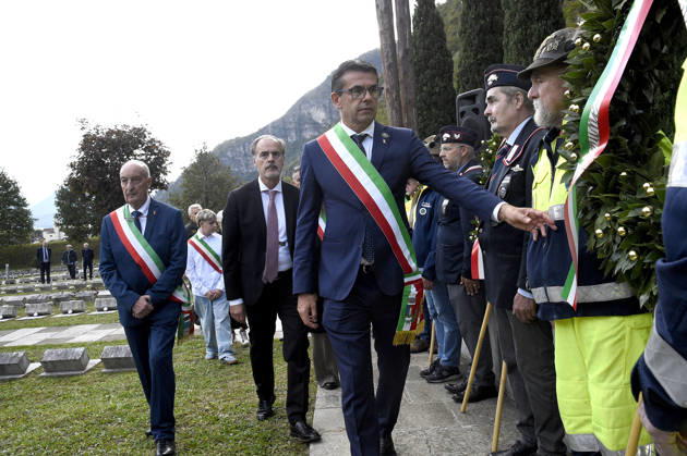 IPA89467080 - Longarone, October 9, 2026. The 63rd anniversary of the Vajont disaster was commemorated at the Fortogna Cemetery. Longarone Mayor Roberto Padrin  Copyright: xGianxPaoloxPeronax xx IPA89467080
