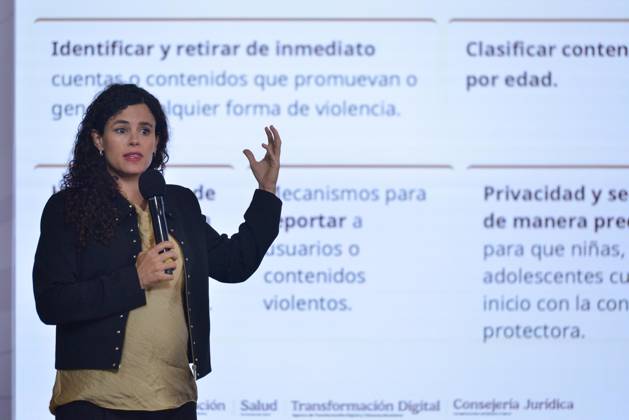 October 9, 2026: TO-45414-MEXICO , September 10, 2026. Luisa Mar& xed;a Alcalde, Legal Counsel to the Mexican Federal Executive, spoke about digital laws and national policy during the "People& 039;s Conference" at the National Palace in Mexico City. Clasos.com.mx.  - ZUMAcs4_ 20261009_faa_cs4_016 Copyright: xJavierxLiraxOterox