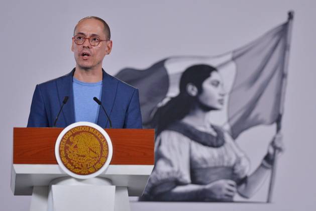 October 9, 2026: TO-45414-MEXICO , September 10, 2026. Jos& xe9; Antonio Merino, head of the Agency for Digital Transformation and Telecommunications, spoke about sanctions against public servants and national policy during the "People& 039;s Conference" at the National Palace in Mexico City. Clasos.com.mx  - ZUMAcs4_ 20261009_faa_cs4_046 Copyright: xJavierxLiraxOterox