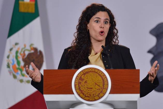October 9, 2026: TO-45414-MEXICO , September 10, 2026. Luisa Mar& xed;a Alcalde, Legal Counsel to the Mexican Federal Executive, spoke about digital laws and national policy during the "People& 039;s Conference" at the National Palace in Mexico City. Clasos.com.mx. - ZUMAcs4_ 20261009_faa_cs4_057 Copyright: xJavierxLiraxOterox