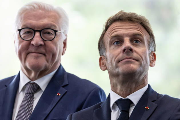 Emmanuel Macron, President of the French Republic, and Frank-Walter Steinmeier, Federal President of Germany, visit the Franco-German company The Exploration Company in Le Haillan, on October 9, 2026, during the German president’s visit to France. Margot Le Gonidec Pool, Bestimage. French President Emmanuel Macron and German President Frank-Walter Steinmeier visit The Exploration Company, a Franco-German space company in Le Haillan, Gironde, France, on October 9, 2026. Le Haillan, France Copyright: xMargotxLexGonidecx xPoolx xBestimagexMargotxLexGonidecx xPoolx xBestimagex