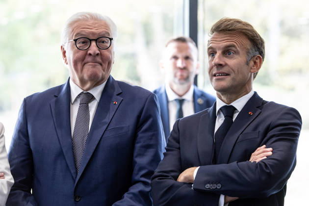 Emmanuel Macron, President of the French Republic, and Frank-Walter Steinmeier, Federal President of Germany, visit the Franco-German company The Exploration Company in Le Haillan, on October 9, 2026, during the German president’s visit to France. Margot Le Gonidec Pool, Bestimage. French President Emmanuel Macron and German President Frank-Walter Steinmeier visit The Exploration Company, a Franco-German space company in Le Haillan, Gironde, France, on October 9, 2026. Le Haillan, France Copyright: xMargotxLexGonidecx xPoolx xBestimagexMargotxLexGonidecx xPoolx xBestimagex