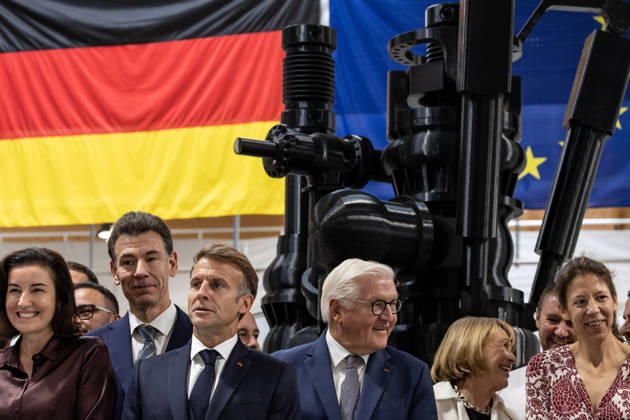 Emmanuel Macron, President of the French Republic, and Frank-Walter Steinmeier, Federal President of Germany, visited the Franco-German company The Exploration Company in Le Haillan, on October 9, 2026, during the German president’s visit to France. Margot Le Gonidec Pool, Bestimage. French President Emmanuel Macron and German President Frank-Walter Steinmeier visit The Exploration Company, a Franco-German space company in Le Haillan, Gironde, France, on October 9, 2026. Le Haillan, France Copyright: xMargotxLexGonidecx xPoolx xBestimagexMargotxLexGonidecx xPoolx xBestimagex