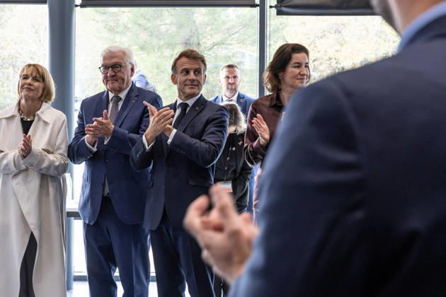 Emmanuel Macron, President of the French Republic, and Frank-Walter Steinmeier, Federal President of Germany, visit the Franco-German company The Exploration Company in Le Haillan, on October 9, 2026, during the German president’s visit to France. Margot Le Gonidec Pool, Bestimage. French President Emmanuel Macron and German President Frank-Walter Steinmeier visit The Exploration Company, a Franco-German space company in Le Haillan, Gironde, France, on October 9, 2026. Le Haillan, France Copyright: xMargotxLexGonidecx xPoolx xBestimagexMargotxLexGonidecx xPoolx xBestimagex