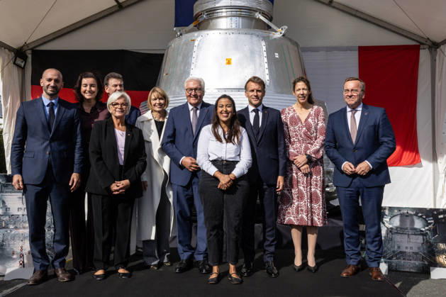 Emmanuel Macron, President of the French Republic, and Frank-Walter Steinmeier, Federal President of Germany, visit the Franco-German company The Exploration Company in Le Haillan, on October 9, 2026, during the German president’s visit to France. Margot Le Gonidec Pool, Bestimage. French President Emmanuel Macron and German President Frank-Walter Steinmeier visit The Exploration Company, a Franco-German space company in Le Haillan, Gironde, France, on October 9, 2026. Le Haillan, France Copyright: xMargotxLexGonidecx xPoolx xBestimagexMargotxLexGonidecx xPoolx xBestimagex