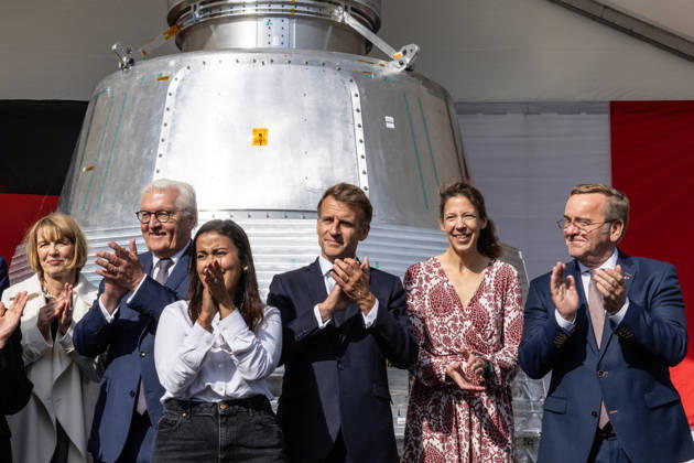 Emmanuel Macron, President of the French Republic, and Frank-Walter Steinmeier, Federal President of Germany, visit the Franco-German company The Exploration Company in Le Haillan, on October 9, 2026, during the German president’s visit to France. Margot Le Gonidec Pool, Bestimage. French President Emmanuel Macron and German President Frank-Walter Steinmeier visit The Exploration Company, a Franco-German space company in Le Haillan, Gironde, France, on October 9, 2026. Le Haillan, France Copyright: xMargotxLexGonidecx xPoolx xBestimagexMargotxLexGonidecx xPoolx xBestimagex