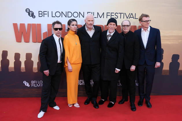 Wild Horse Nine gala screening, BFI Southbank, London, UK, 09 October 2026 Sam Rockwell, Mariana Di Girolamo, Martin McDonagh, John Malkovich, Steve Buscemi and Graham Broadbent at the gala screening of Wild Horse Nine, BFI Southbank, London, UK, 09 October 2026., Credit:Julie Edwards Avalon United Kingdom, London  Copyright: xJuliexEdwardsx xAvalonx 1141810647