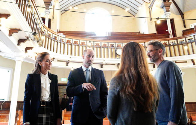 The Prince and Princess of Wales during a visit to The Commons in South Belfast, which is a project that will transform a church at the heart of the diverse and vibrant Ormeau Road community into a self-sustaining community centre for all Featuring: Catherine, Princess of Wales, Prince William Where: Belfast, United Kingdom When: 09 Oct 2026 Credit: Cover Images **NOT AVAILABLE FOR HELLO MAGAZINE** EDITORIAL USE ONLY. NOT FOR USE BY NEWSPAPERS BASED IN THE UK. Copyright: xx coverimg56081583