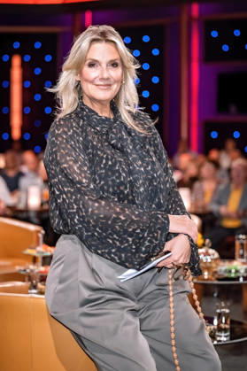 MDR - Riverboat. Moderatorin Kim Fisher anläßlich der Aufzeichnung der MDR - Talkshow Riverboat am 09.10.2026 in der Mediacity Leipzig. 20261009SFL0008