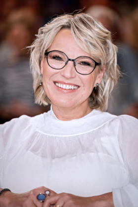 MDR - Riverboat. Moderatorin Andrea Ballschuh anläßlich der Aufzeichnung der MDR - Talkshow Riverboat am 09.10.2026 in der Mediacity Leipzig. 20261009SFL0027