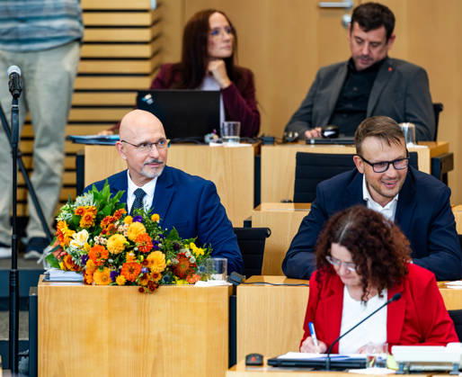 09.10.2026, GER, News Politik, 8.Wahlperiode, 58.Plenarsitzung im Plenarsaal Thüringer Landtag, Wahl zum Vizepräsidenten des Thüringer Landtag Steffen Quasebarth (Thüringen.Gerecht) wird im zweiten Wahlgang zum Vizepräsidenten des Thüringer Landtag gewählt 99096 Erfurt Thueringer Landtag Thüringen Deutschland