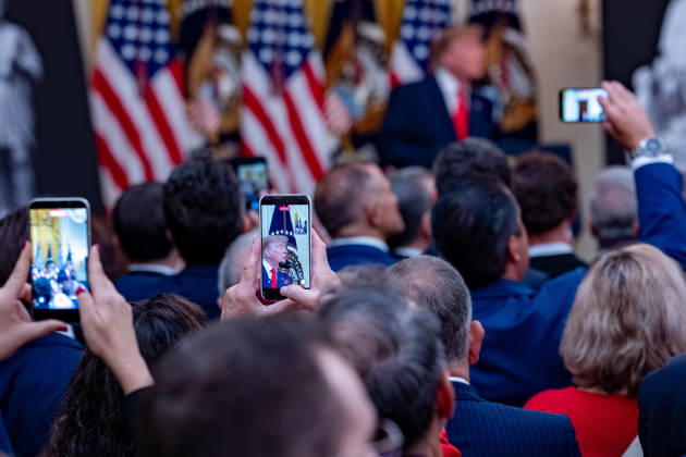 October 9, 2026, Washington, Dc, USA: U.S. President Donald Trump speaks at a Christopher Columbus Day event at the White House on October 9, 2026, in Washington, D.C. Washington USA - ZUMAl312 20261009_znp_l312_016 Copyright: xAndrewxLeydenx
