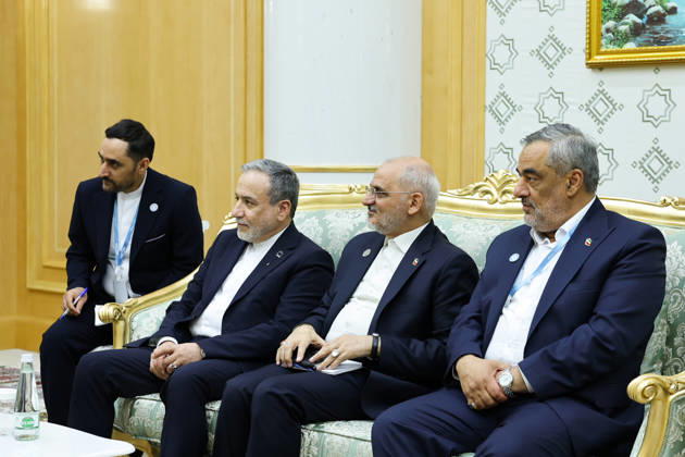 October 9, 2026, Turkmenbashi, Turkmenistan: Members of the Iranian delegation sit during a bilateral meeting between President Masoud Pezeshkian and Azerbaijani President Ilham Aliyev in Turkmenbashi, Turkmenistan, on October 9, 2026. According to Azerbaijan s presidency, the leaders reviewed recent bilateral contacts and a recent visit by an Azerbaijani delegation to Iran, said work on the Aghband-Kalaleh project had reached its final stage and discussed follow-up on agreements from their previous meeting in Bishkek. Aliyev also noted Iran s first participation as a non-member state in the CIS Plus format. Turkmenbashi Turkmenistan - ZUMAi98_ 20261009_zih_i98_090 Copyright: xIranianxPresidencyx