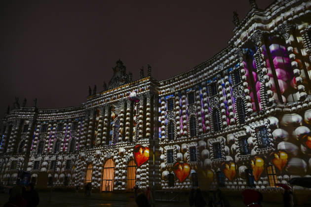 Berlin landmarks illuminated during Festival of Lights BERLIN, GERMANY - OCTOBER 9: Historic landmarks, squares and iconic buildings are illuminated with colorful light displays during the Festival of Lights in Berlin, Germany, on October 9, 2026. Halil Sagirkaya Anadolu Berlin Germany. Editorial use only. Please get in touch for any other usage.  Copyright: x2026xAnadoluxHalilxSagirkayax