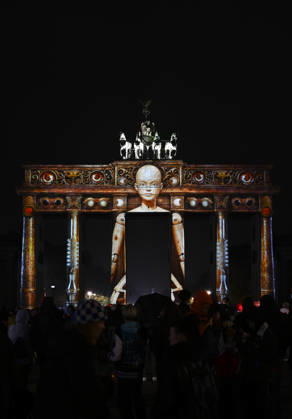 Berlin landmarks illuminated during Festival of Lights BERLIN, GERMANY - OCTOBER 9: Historic landmarks, squares and iconic buildings are illuminated with colorful light displays during the Festival of Lights in Berlin, Germany, on October 9, 2026. Halil Sagirkaya Anadolu Berlin Germany. Editorial use only. Please get in touch for any other usage.  Copyright: x2026xAnadoluxHalilxSagirkayax