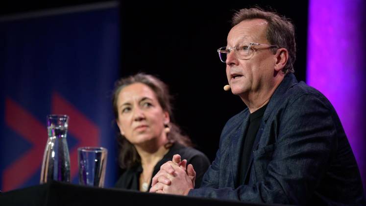 Essen: Nein sagen mit Matthias Brandt und Ruth Hoffmann bei der Lit.Ruhr ** NUR FÜR REDAKTIONELLE ZWECKE ** EDITORIAL USE ONLY **<p>Matthias Brandt und Ruth Hoffmann am Freitag, den 9. Oktober 2026, auf Zeche Zollverein in Essen-Katernberg. Deutschland NRW Essen Copyright: UwexErnst