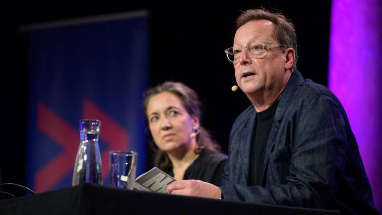 Essen: Nein sagen mit Matthias Brandt und Ruth Hoffmann bei der Lit.Ruhr ** NUR FÜR REDAKTIONELLE ZWECKE ** EDITORIAL USE ONLY **<p>Matthias Brandt und Ruth Hoffmann am Freitag, den 9. Oktober 2026, auf Zeche Zollverein in Essen-Katernberg. Deutschland NRW Essen Copyright: UwexErnst