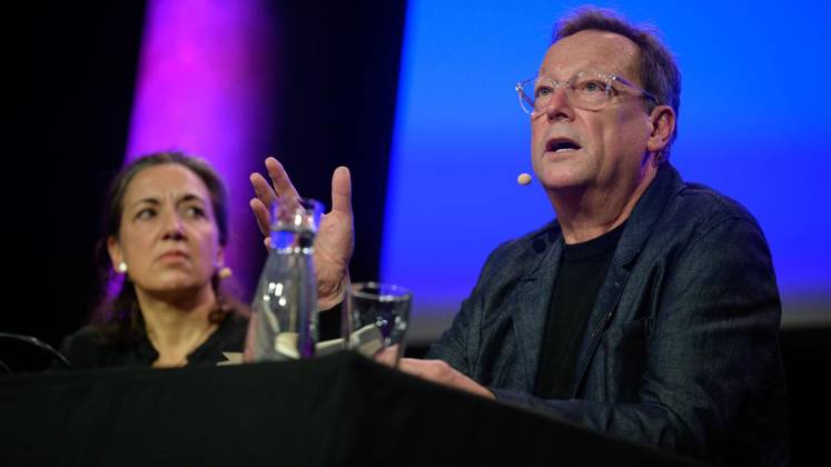 Essen: Nein sagen mit Matthias Brandt und Ruth Hoffmann bei der Lit.Ruhr ** NUR FÜR REDAKTIONELLE ZWECKE ** EDITORIAL USE ONLY **<p>Matthias Brandt und Ruth Hoffmann am Freitag, den 9. Oktober 2026, auf Zeche Zollverein in Essen-Katernberg. Deutschland NRW Essen Copyright: UwexErnst