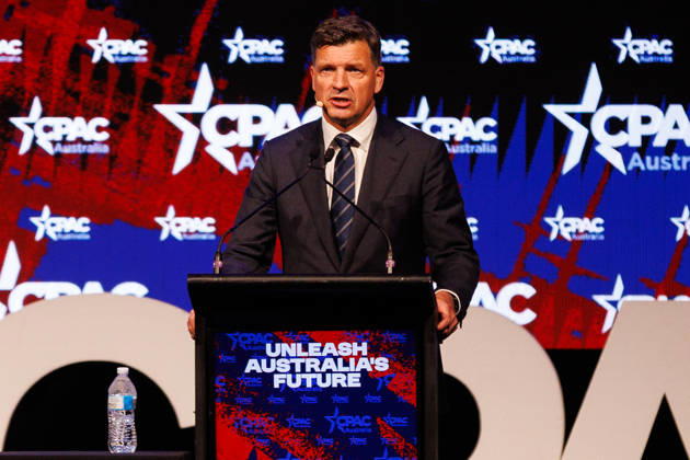 CPAC NATIONAL CONFERENCE 2026, Leader of the Opposition Angus Taylor speaks during the 2026 Conservative Political Action Network (CPAC) national conference at the Royal International Convention Centre in Brisbane, Saturday, October 10, 2026. ( NO ARCHIVING BRISBANE QUEENSLAND Australia  Copyright: xRUSSELLxFREEMANx 20261010169209051176