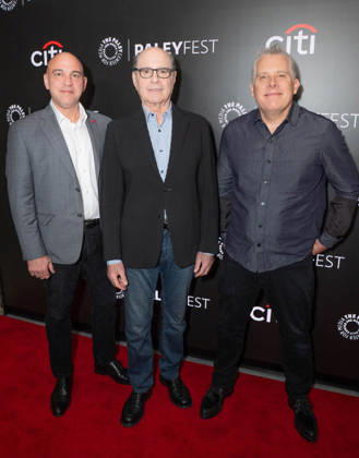 October 9, 2026, Bronx, New York, USA: Marcos Siega, Clyde Phillips, and Scott Reynolds attend screening of Paramount+ Dexter: Resurrection during PaleyFest NY at Paley Center for Media in New York, NY on October 9, 2026. Bronx USA  - ZUMAr339 20261009_znp_r339_024 Copyright: xLevxRadinx