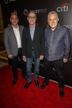 October 9, 2026, New York, New York, United States: (L-R) Marcos Siega, Clyde Phillips and Scott Reynolds attend.Paramount+ s Dexter: Resurrection and Dexter Franchise 20th Anniversary screening during PaleyFest NY 2026 at The Paley Museum on October 09, 2026 in New York City. New York United States  - ZUMAs197 20261009_aaa_s197_376 Copyright: xRonxAdarx