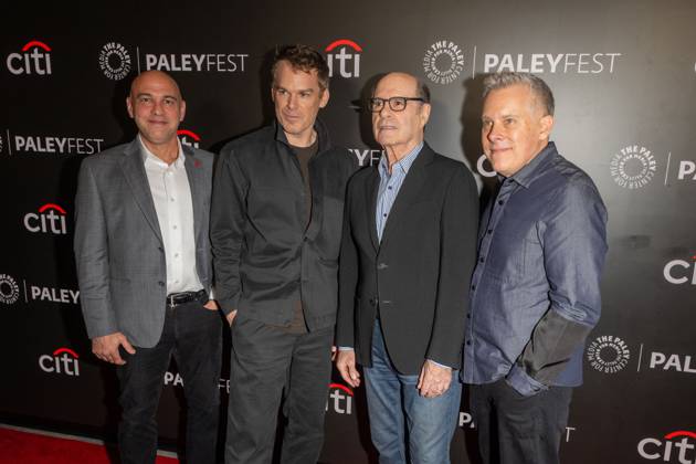 October 9, 2026, New York, New York, United States: (L-R) Marcos Siega, Michael C. Hall, Clyde Phillips and Scott Reynolds attend.Paramount+ s Dexter: Resurrection and Dexter Franchise 20th Anniversary screening during PaleyFest NY 2026 at The Paley Museum on October 09, 2026 in New York City. New York United States  - ZUMAs197 20261009_aaa_s197_396 Copyright: xRonxAdarx