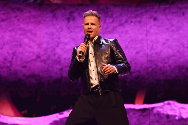 Westlife performing during the 25th Anniversary Tour LONDON, ENGLAND - OCTOBER 09: Nicky Byrne of ˜Westlife™ performing during the 25th Anniversary Tour at O2 Arena on October 09 in London, England. CAP MAR MAR Great Britain Copyright: xMartinxHarris CapitalxPicturesx