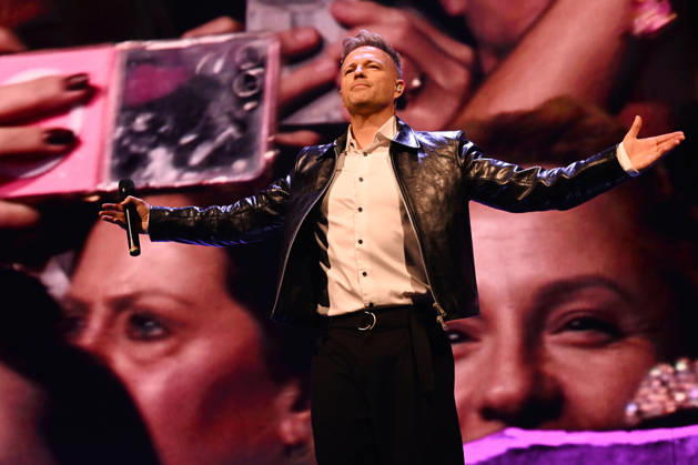 Westlife performing during the 25th Anniversary Tour LONDON, ENGLAND - OCTOBER 09: Nicky Byrne of ˜Westlife™ performing during the 25th Anniversary Tour at O2 Arena on October 09 in London, England. CAP MAR MAR Great Britain Copyright: xMartinxHarris CapitalxPicturesx
