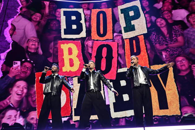 Westlife performing during the 25th Anniversary Tour LONDON, ENGLAND - OCTOBER 09: Shane Filan, Nicky Byrne and Kian Egan of ˜Westlife™ performing during the 25th Anniversary Tour at O2 Arena on October 09 in London, England. CAP MAR MAR Great Britain Copyright: xMartinxHarris CapitalxPicturesx