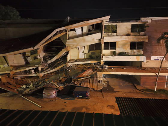 Strong 7.7 magnitude earthquake strikes Panama PENONOME, PANAMA - OCTOBER 9: Cars are seen under the rubble of a collapsed building following the powerful 7.7 magnitude earthquake in Penonome, Panama, on October 9, 2026. A powerful 7.7-magnitude earthquake struck Panama on Friday, causing widespread power outages, severe structural damage, and panic among residents. Mauricio Valenzuela Anadolu Penonome Panama. Editorial use only. Please get in touch for any other usage.  Copyright: x2026xAnadoluxMauricioxValenzuelax