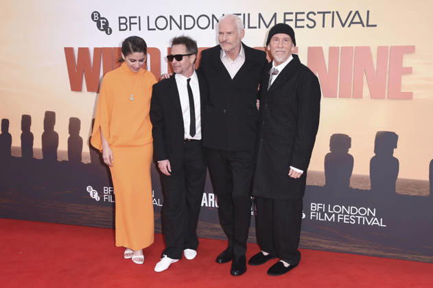 Sam Rockwell, Mariana Di Girolamo, Martin McDonagh, John Malkovich, Steve Buscemi und Graham Broadbent bei der Premiere des Kinofilms Wild Horse Nine auf dem 70. BFI London Film Festival 2026 in der Royal Festival Hall. London, 09.10.2026