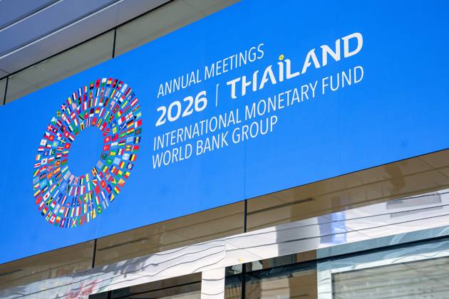 Thailand Prepares to Host 2026 IMF - World Bank Group Annual Meetings BANGKOK, THAILAND, OCTOBER 10, 2026: Promotional displays and banners for the 2026 Annual Meetings of the International Monetary Fund (IMF) and the World Bank Group are seen at the Queen Sirikit National Convention Center (QSNCC) in Bangkok, ahead of the meetings scheduled for October 12 - 18. The event will bring together international finance leaders, policymakers and representatives from member countries. Bangkok Thailand Copyright: x xWatsawatxKoktabtimx xJNAxPressx