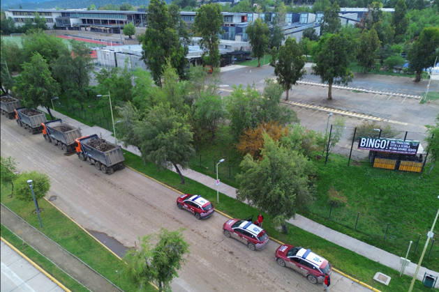 Santiago, October 10, 2026: Roadwork is underway following the flood that affected the Las Condes district. Dragomir Yankovic, Aton Chile, Santiago, Chile. Aton 1198267  Copyright: DRAGOMIRxYANKOVIC ATONxCHILE