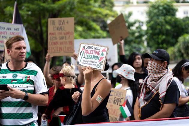 Demonstration Announced Outside Israeli Embassy in Bangkok BANGKOK, THAILAND October 10, 2026: A demonstration concerning the situation in Palestine and Lebanon was scheduled to take place outside the Embassy of Israel in Bangkok, Thailand. The event announcement listed Watermelon Wednesdays Bangkok as the organizer and scheduled the gathering from 10:00 a.m. to 12:00 p.m. local time. (Photo by Thanatchanont Jiraworathanakul Nexpher Images) Bangkok