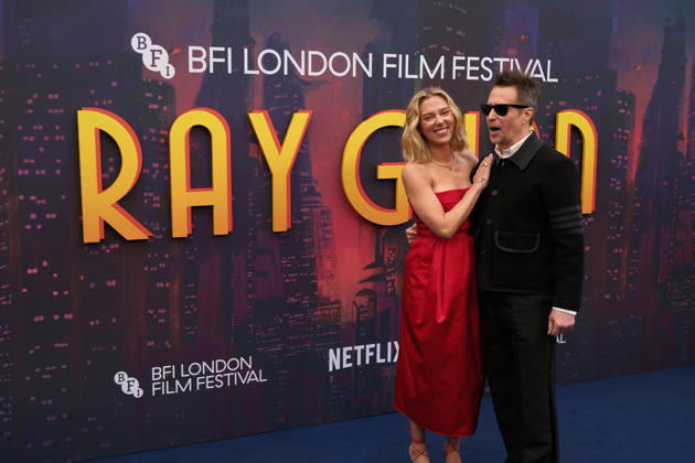 Ray Gunn gala screening, BFI Southbank, London, UK, 10 October 2026 Scarlett Johansson and Sam Rockwell at the gala screening of Ray Gunn, BFI Southbank, London, UK, 10 October 2026., Credit:Julie Edwards Avalon United Kingdom, London Copyright: xJuliexEdwardsx xAvalonx 1142044072