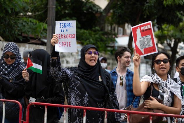 Demonstration Announced Outside Israeli Embassy in Bangkok BANGKOK, THAILAND October 10, 2026: A demonstration concerning the situation in Palestine and Lebanon was scheduled to take place outside the Embassy of Israel in Bangkok, Thailand. The event announcement listed Watermelon Wednesdays Bangkok as the organizer and scheduled the gathering from 10:00 a.m. to 12:00 p.m. local time. (Photo by Thanatchanont Jiraworathanakul Nexpher Images) Bangkok
