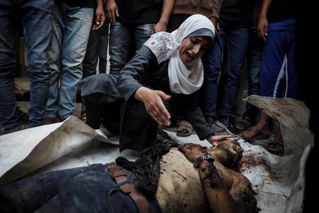 Israeli attacks continue on Gaza GAZA, PALESTINE - OCTOBER 10 : (EDITORS NOTE: Image depicts death) Palestinian deceased bodies who lost their lives after an Israeli airstrikes are brought to Al-Shifa Hospital in Gaza City, Palestine on October 10, 2026. Abdalhkem Abu Riash Anadolu Gaza City Gaza. Editorial use only. Please get in touch for any other usage.  Copyright: x2026xAnadoluxAbdalhkemxAbuxRiashx