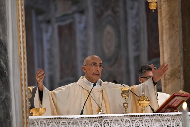IPA89501770 - Italy, Rome, Vatican, October 10, 2026: Cardinal Baldo Reina celebrates a Mass for the ordination of deacons at St. John Lateran. Photograph by ALESSIA GIULIANI Catholic Press Photo  Copyright: xx xAlessiaxGiuliani Catholipressphox IPA89501770
