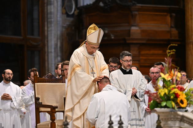 IPA89501814 - Italy, Rome, Vatican, October 10, 2026: Cardinal Baldo Reina celebrates a Mass for the ordination of deacons at St. John Lateran. Photograph by ALESSIA GIULIANI Catholic Press Photo  Copyright: xx xAlessiaxGiuliani Catholipressphox IPA89501814