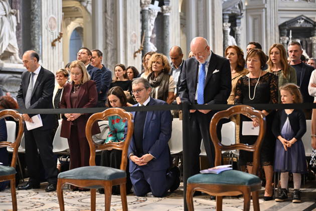 IPA89501685 - Italy, Rome, Vatican, October 10, 2026: Cardinal Baldo Reina celebrates a Mass for the ordination of deacons at St. John Lateran. Photograph by ALESSIA GIULIANI Catholic Press Photo  Copyright: xx xAlessiaxGiuliani Catholipressphox IPA89501685