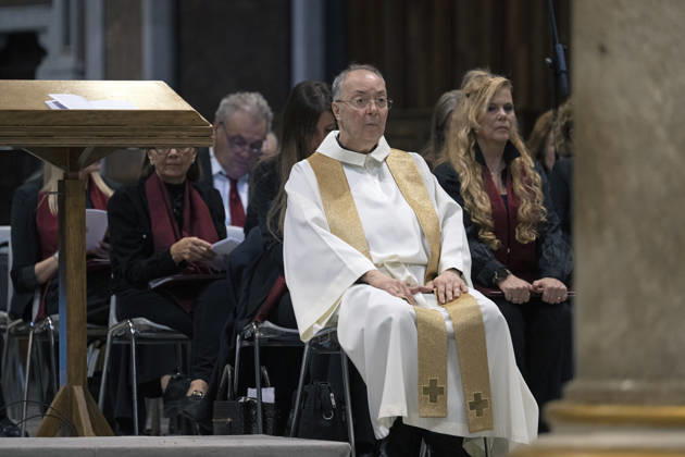 ITALY - ORDINATION -DIACONAL -2026 10 10 Italy, Rome, Vatican, October 10, 2026: Don Marco Frisina celebrates a Mass for the ordination of deacons at St. John Lateran. EDITORIAL USE ONLY - NO BOOKS Copyright: xALESSIAxGIULIANI xCatholicxPressxPhotox